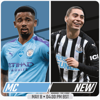 A Poster For A Soccer Game Between Mc And Newcastle GIF