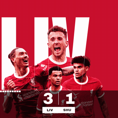 A Poster For A Soccer Game With The Score 3 1 GIF
