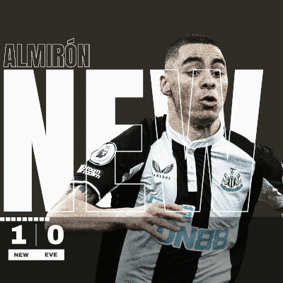 A Poster For A Soccer Player Named Almiron New GIF
