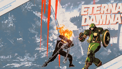 a poster for a video game called eternal damnatio