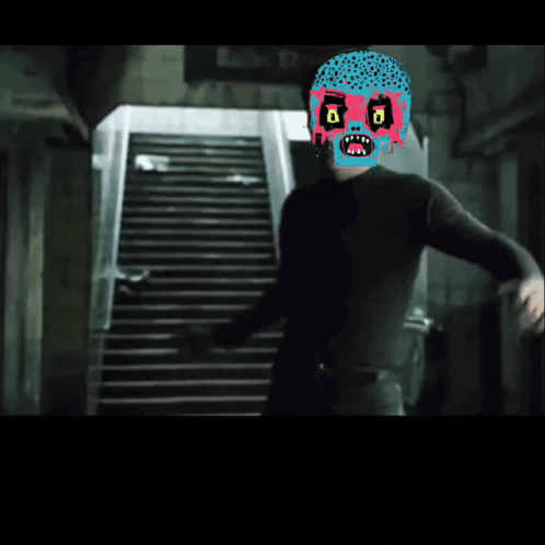 A Poster For A Video Game Called Gg With A Cartoon Character On It GIF