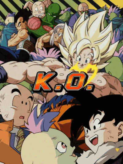 A Poster For A Video Game Called K.o. With A Bunch Of Characters GIF