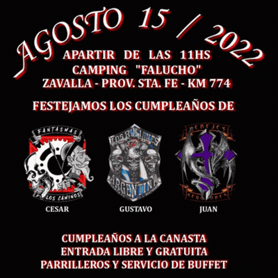 A Poster For Agosto 15 2022 With Logos For Cesar Gustavo And Juan On It GIF