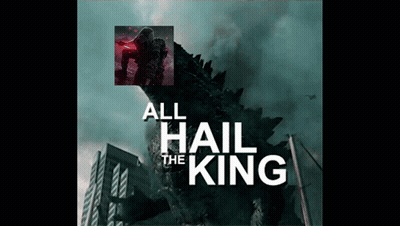 A Poster For All Hail The King With A Picture Of A Monster GIF