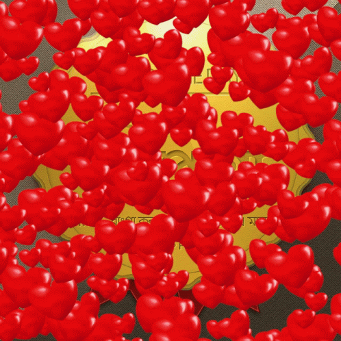 A Poster For Amv Of The Day Surrounded By Hearts GIF