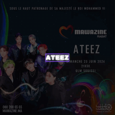 A Poster For Ateez Paved The Way For Kpop In Morocco On June 23 GIF