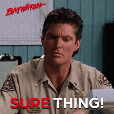 A Poster For Baywatch Shows A Man In Uniform GIF
