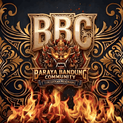 A Poster For Bbc Baraya Bandung Community Has A Dragon On It GIF