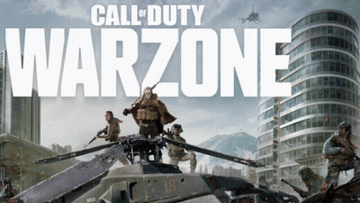 A Poster For Call Of Duty Warzone With Soldiers On A Tank GIF