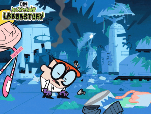 A Poster For Cartoon Network 'S Dexter 'S Laboratory Show GIF