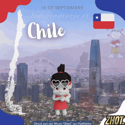 A Poster For Chile Shows A Girl Wearing Heart Shaped Glasses GIF