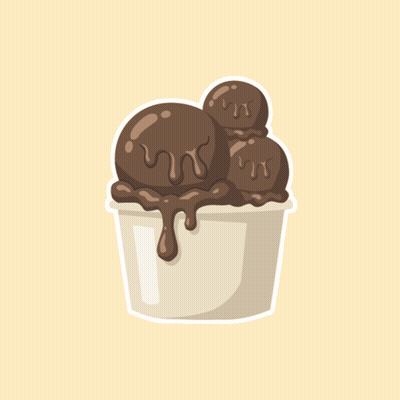 A Poster For Chocolate Ice Cream Day With A Cup Of Ice Cream GIF
