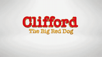 A Poster For Clifford The Big Red Dog Shows A Red Dog GIF