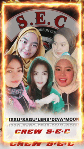 A Poster For Crew S.e.c. Shows A Group Of Women Posing For A Picture GIF