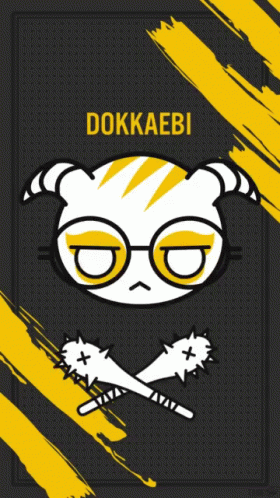A Poster For Dokkaebi Shows A Bull With Horns GIF