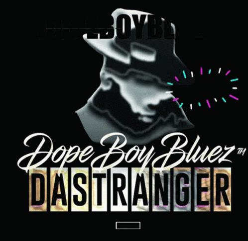 A Poster For Dope Boy Bluez Has A Statue Of A Man On It GIF