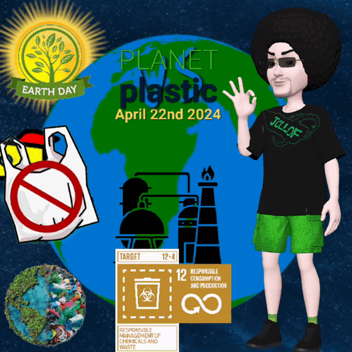 A Poster For Earth Day And Planet Plastic GIF