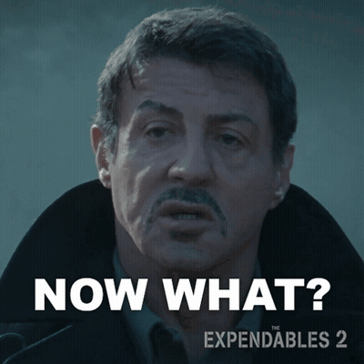 A Poster For Expendables 2 Shows A Man With A Mustache And Says Now What GIF