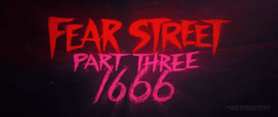 A Poster For Fear Street Part Three 666 Written In Red GIF