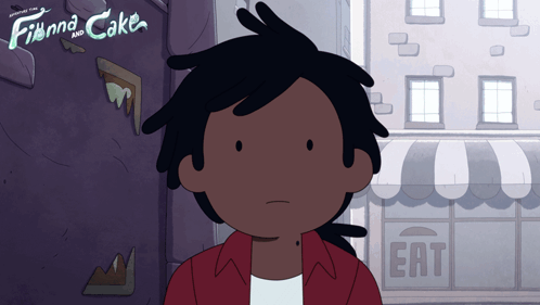 A Poster For Finna And Cake Shows A Cartoon Character GIF