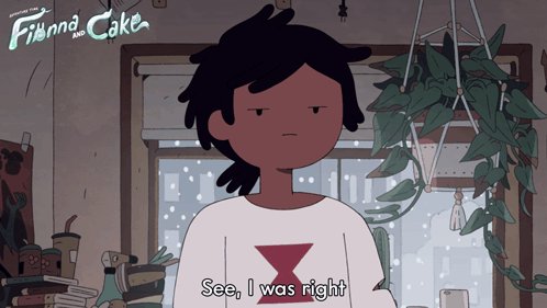 A Poster For Finna And Cake Shows A Girl Looking Out A Window GIF