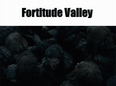 A Poster For Fortitude Valley With A Bunch Of Zombies GIF
