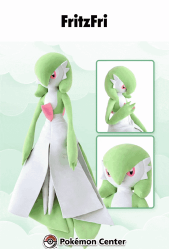 A Poster For Fritzfri Shows A Green And White Stuffed Animal GIF