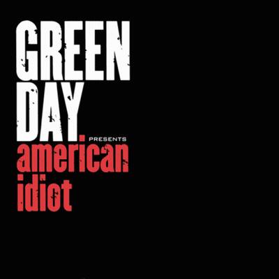 A Poster For Green Day American Idiot With A Broken Heart GIF