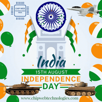 A Poster For India Independence Day Shows A Tank And A Fighter Jet GIF