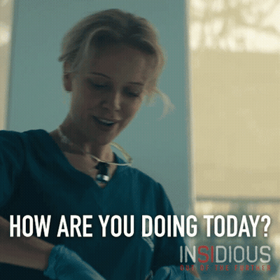 A Poster For Insidious Out Of The Corner Shows A Nurse GIF