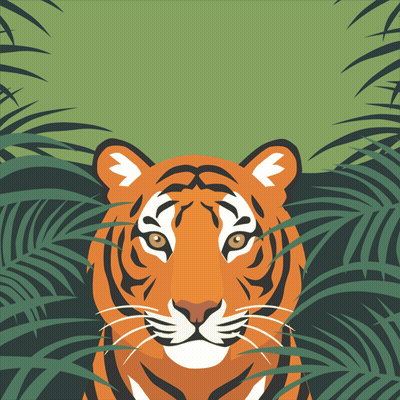 A Poster For International Tiger Day With A Tiger In The Background GIF
