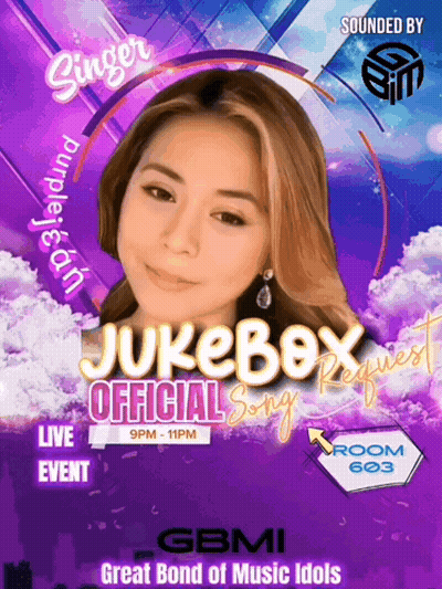 A Poster For Jukebox Official Song Request With A Woman On It GIF