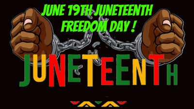 A Poster For June 19Th Freedom Day GIF
