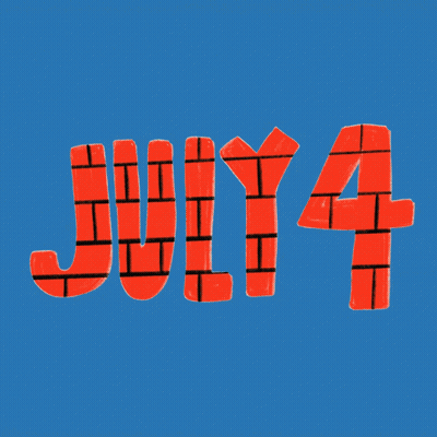 A Poster For Juneteenth With A Blue Background GIF
