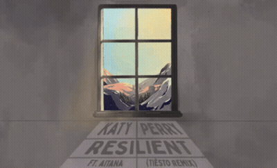 A Poster For Katy Perry 'S Resilient Featuring A Rainbow GIF