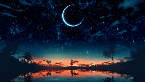A Poster For Kawaine Industrie Start With A Sunset In The Background GIF