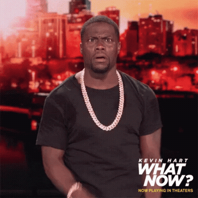 A Poster For Kevin Hart 'S What Now Shows A Man Wearing A Necklace GIF