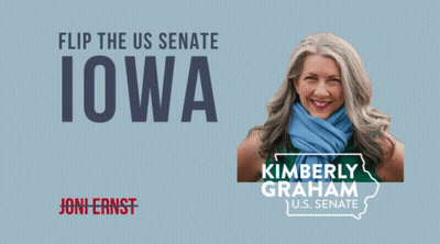 A Poster For Kimberly Graham U.s. Senate In Iowa GIF