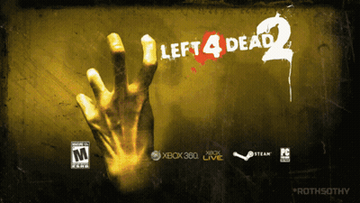 A Poster For Left 4 Dead 2 Shows A Zombie Hand GIF