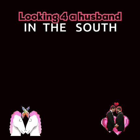A Poster For Looking 4 A Husband In The South With A Rainbow Lip GIF