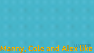 A Poster For Manny Cole And Alex Like Shows Three Cartoon Characters GIF