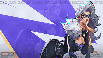 A Poster For Marvel Rivals Shows A Black Cat GIF