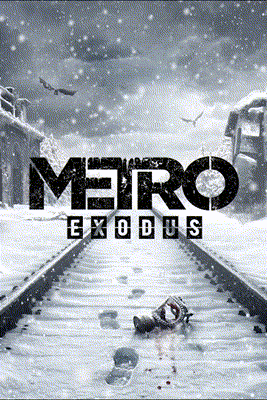A Poster For Metro Exodus Shows A Person Laying On The Train Tracks GIF