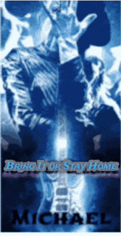 A Poster For Michael Jackson 'S Bring It Or Stay Home Movie GIF