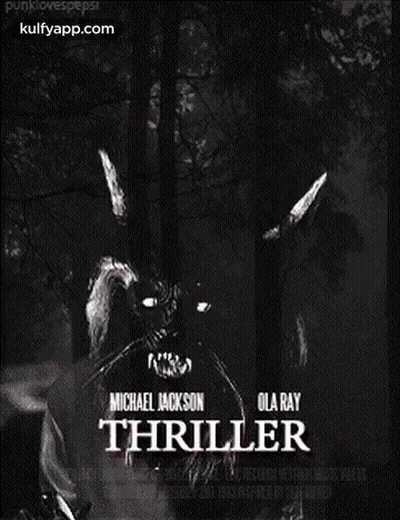 A Poster For Michael Jackson 'S Thriller Starring Ola Ray GIF