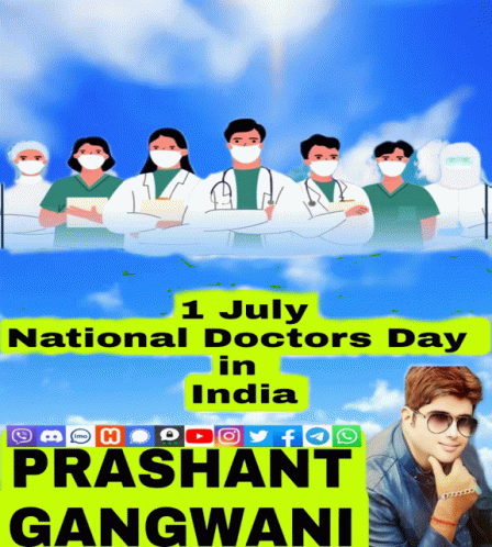 A Poster For National Doctor 'S Day In India GIF