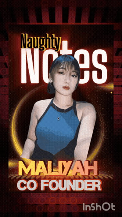 A Poster For Naughty Notes Features A Woman In A Blue Top GIF