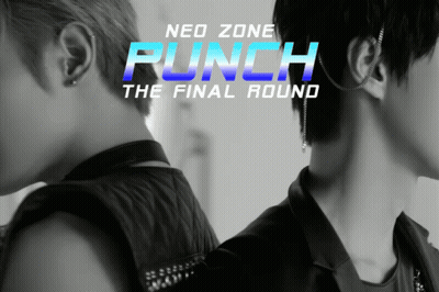 A Poster For Neo Zone Punch The Final Round Features Two Men GIF