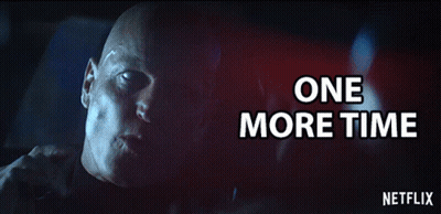 A Poster For Netflix Shows A Bald Man In A Dark Room GIF