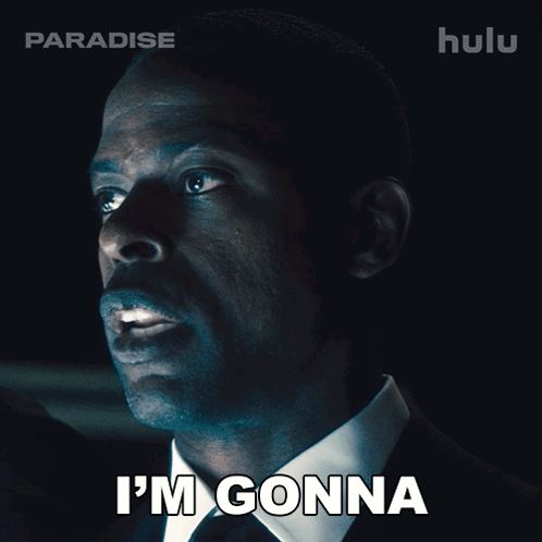A Poster For Paradise Shows A Man In A Suit And Tie Saying Take Her Down GIF